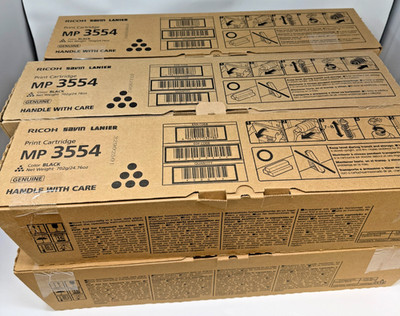 New Lot of 6 Genuine OEM  Ricoh MP3554 Black Toner 842124 IM 2500 IM 3500