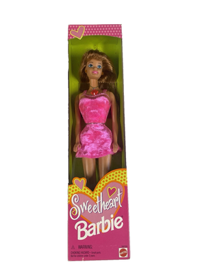 Mattel Sweetheart Barbie Fashion Doll Brown Wavy Hair 12in 1990s