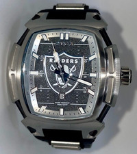 Invicta NFL Las Vegas Raiders Men's 53mm Diablo Silicone Watch 42800 w/football