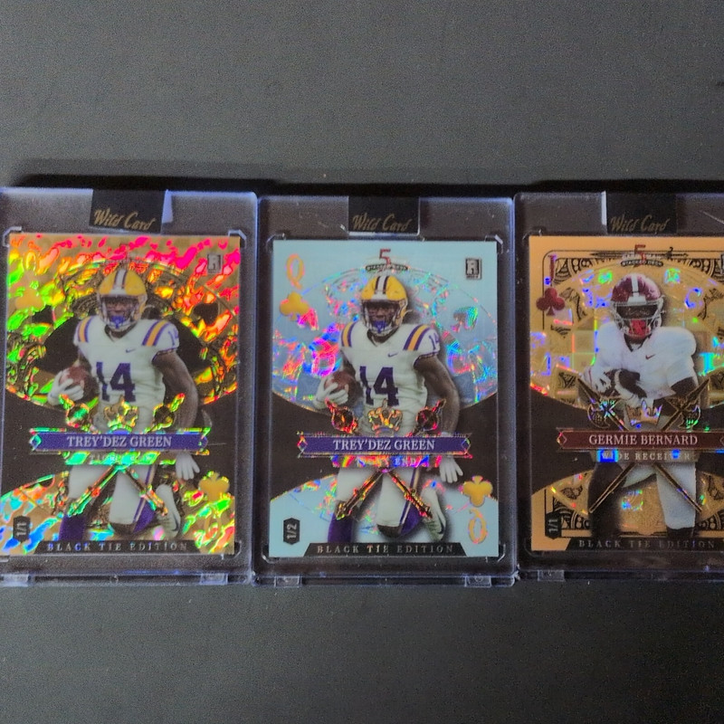 Wild Card 2024 Black Tie Edition 3-Card Lot Trey'Dez Green + Germie Bernard