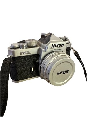 Nikon FM3A SLR Film Camera (Silver Body) + Nikkor 45mm F/2.8P Pancake Lens