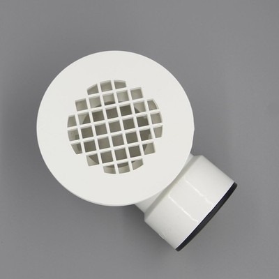 2-Inch Low Profile Shower Base Drain – PVC Side Outlet With 2 X 1-1/2 Reducer, Perforated Strainer For Bathroom Renovation (Compatible With Metal Or Plastic Pipe)