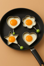 Spiegeleiform Edelstahl Spiegeleierform Braten Herz Blume Stern  Eierform Eier