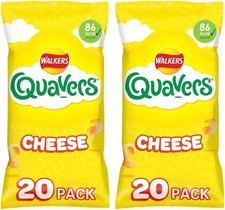 Walkers Quavers Cheese Multipack Snacks Crisps 20x16g (Pack of 2)