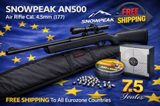 FUCILE AD ARIA SPRING SNOWPEAK AN500 4,5 mm 7,5 JL + CANNOCCHIALE 4x20 + KIT ...