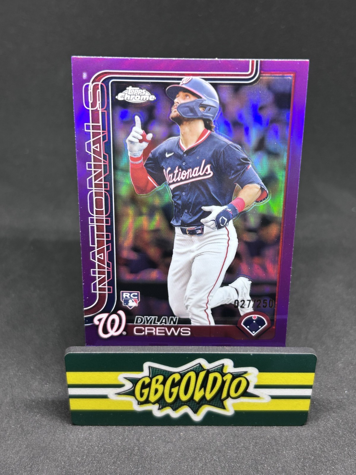2025 Topps Chrome - Dylan Crews #146 Purple Refractor /250 (RC) JK1