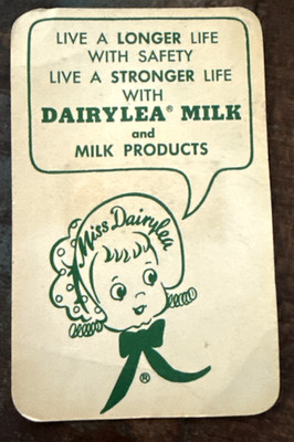 1950 VTG VARI VUE MISS DAIRYLEA ADVERTISING ID CARD WITH LENTICULAR INSERT RARE