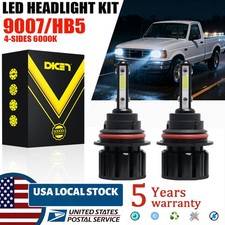 For Ford Ranger 1990-2011 Led Headlight Kit 9007 Hb5 6500k White Hilo Cob Bulbs