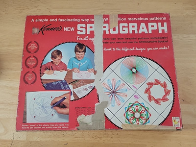 Vintage 1967 Kenner Spirograph Drawing Set No. 401,  no pens