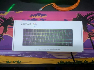 Mizar MZ60 Luna Mechanical Gaming Keyboard Gateron Brown Optical Switches, Wired