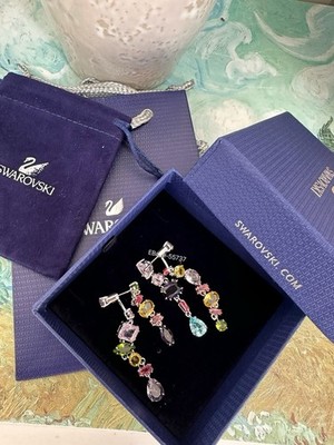 Swarovski Gema Ohrhänger bunt, rhodiniert