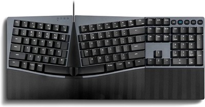 Perixx Periboard-535II Slanted Split Keyboard w/ Wrist Rest   BR, BL & RD Switch