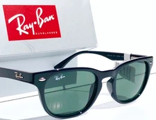 Ray Ban Wayfarer 49mm Shiny Black with Green Lens Sunglass RB4140 601
