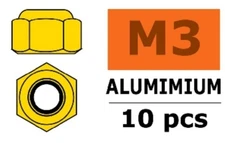 GForce - M3 Gold Self-locking Nuts 10pcs