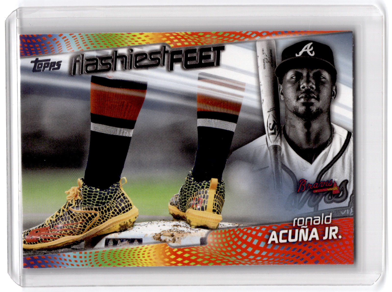 2022 Topps Series 1 Ronald Acuna Jr. Flashiest Feet Insert #FF-5 Atlanta Braves