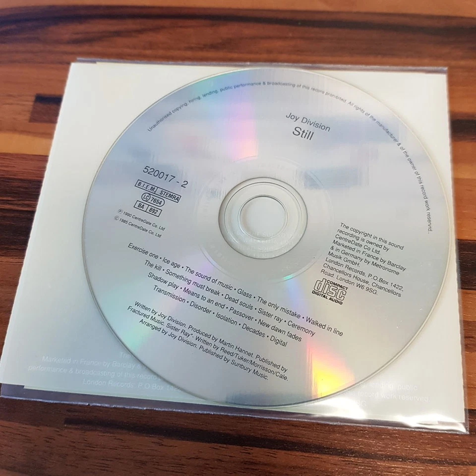 JOY DIVISION still SLIP PMDC UK EX/EX (CD Album, Rock, London) - Bild 2 von 2
