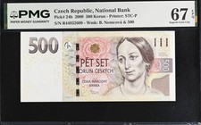 Czech Republic 500 Korun 2009 P 24 b Superb Gem UNC PMG 67 EPQ