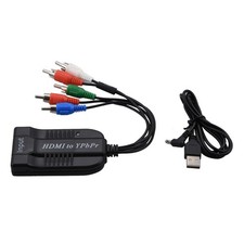 Plug Play HDMI to 1080P YPBPR Component Video 5RCA RGB Adapter R/L Audio Output