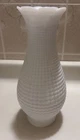 Vintage Milk Glass Lamp Chimney / Shade, 3" Fitter, Corn Rows. 9 11/16” tall