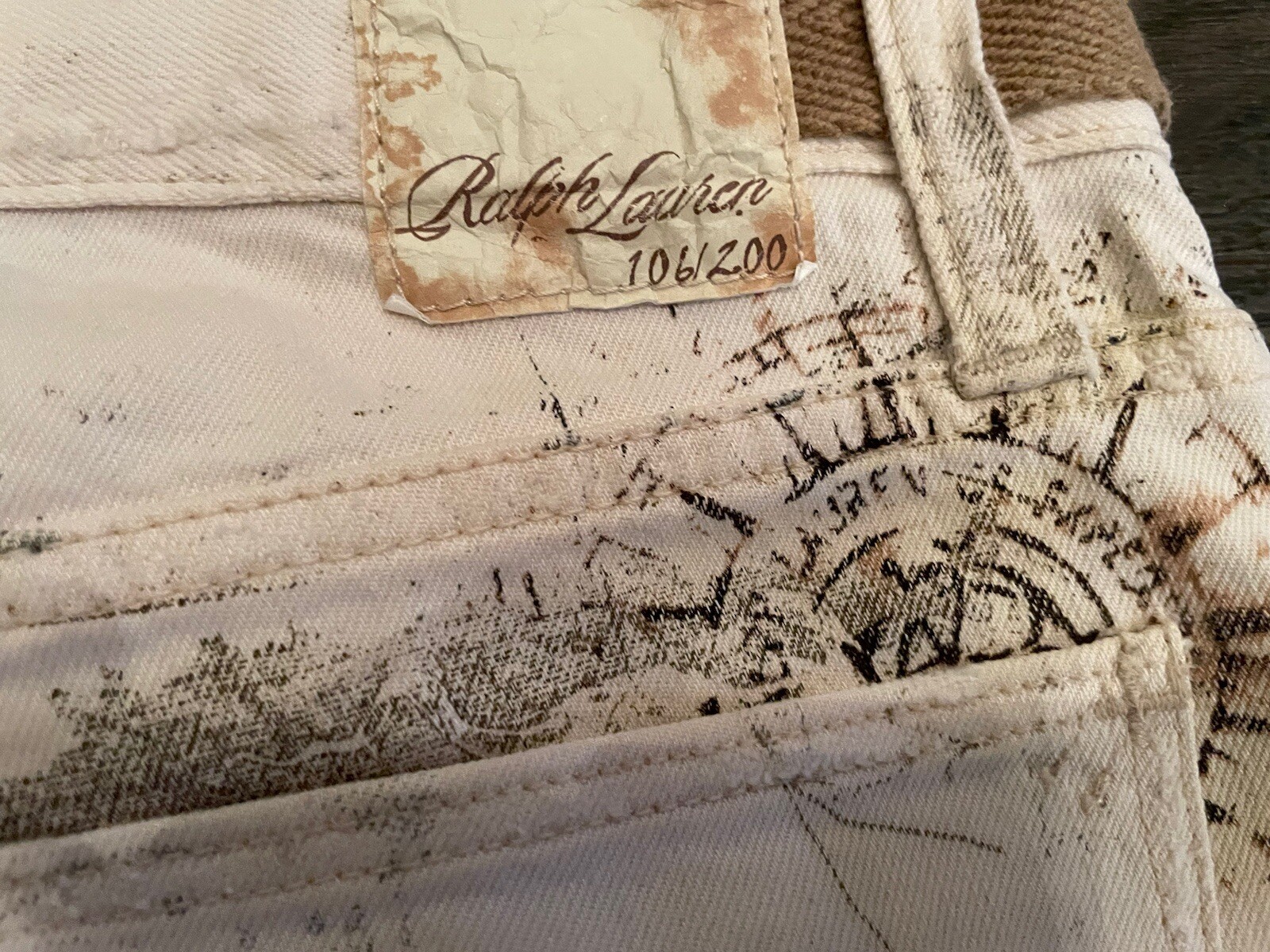 Ralph Lauren HandMade Limited Dessert Beach Notebook Graphic Jeans Sz29 #106/200 image 10