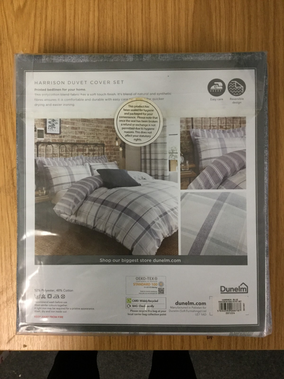 Dunelm Soft Touch FinishTartan Harrison Duvet Cover Set King Size BNWT