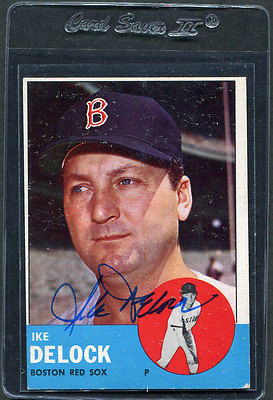 1963 Topps Ike Delock #136 Signed Autograph