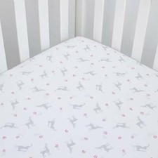Sweet Fawn Deer/Forest Super Soft Fitted Crib Sheet by Dwell Studios