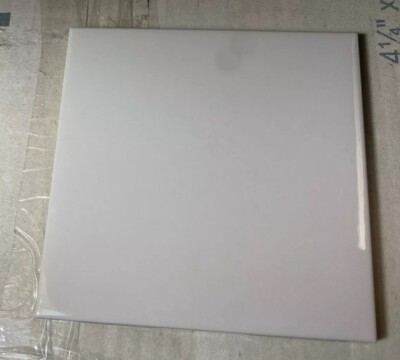 US Ceramic Tile Snow White Gloss 4-1/4'' Square 724764 066002 Vintage 1 Tile