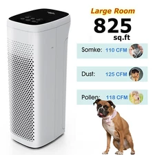 Home Air Purifier with Washable Filter HEPA Air Cleaner for Allergies Pets Smog