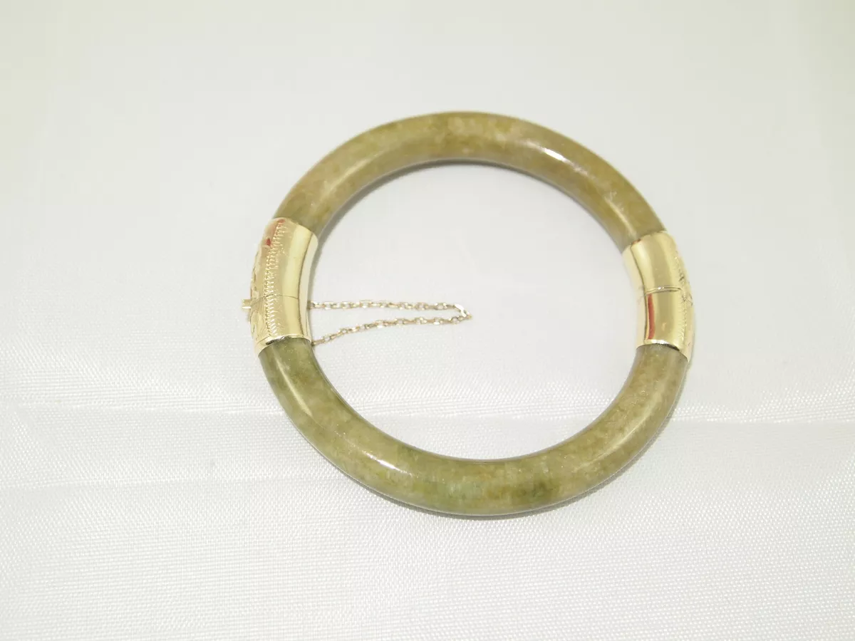 Jade hinged cheap bangle bracelet