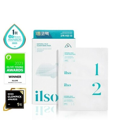 K-beauty 5 sheets ilso NATURAL MILD CLEAR NOSE PACK 2 STEPS