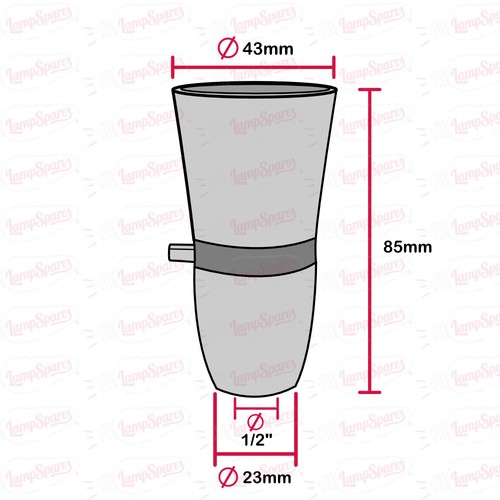 BC | B22 | Bayonet Cap Black Switched Lampholder with 1/2" Screw Entry 27251 - Picture 5 of 5
