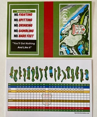 SPORTZCOLLECTABLES.COM 6 Bushwood Country Club - CaddyShack - Golf Course ScoreCards