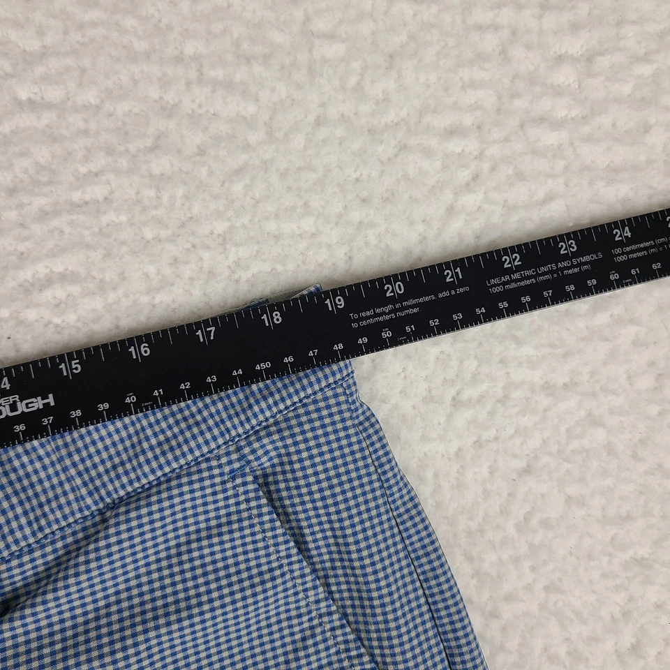 Pantalones Cortos Adidas Para Hombre 38 Azul Gris Cuadros 10" Entrepierna Informal Rendimiento Golf Chino Foto 4 de 4