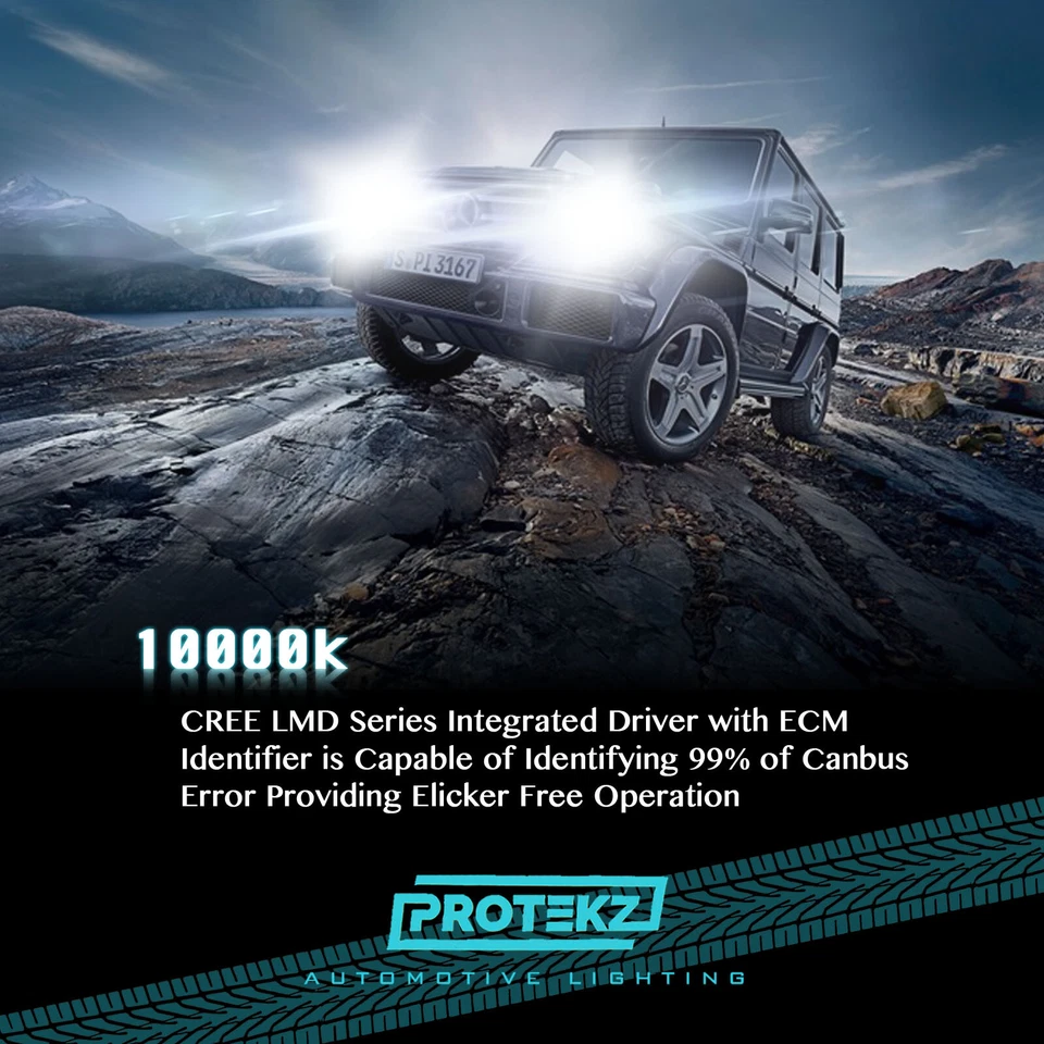 LED HID Headlight kit Protekz H7 Bulbs for Mercedes-Benz C300 2008-2016 - Image 3 of 4