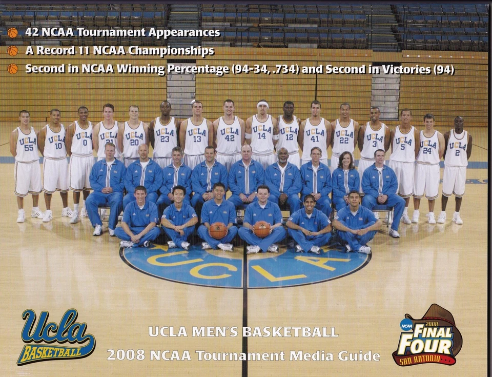 2008 UCLA Bruins NCAA Final Four Basketball Media Guide RARE - Image 2 of 3