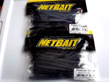 (LOT OF 2 PKS)-NETBAIT FINESSE WORMS 4.75" IN SOUTH AFRICA COLOR, TOTAL40-WORMS