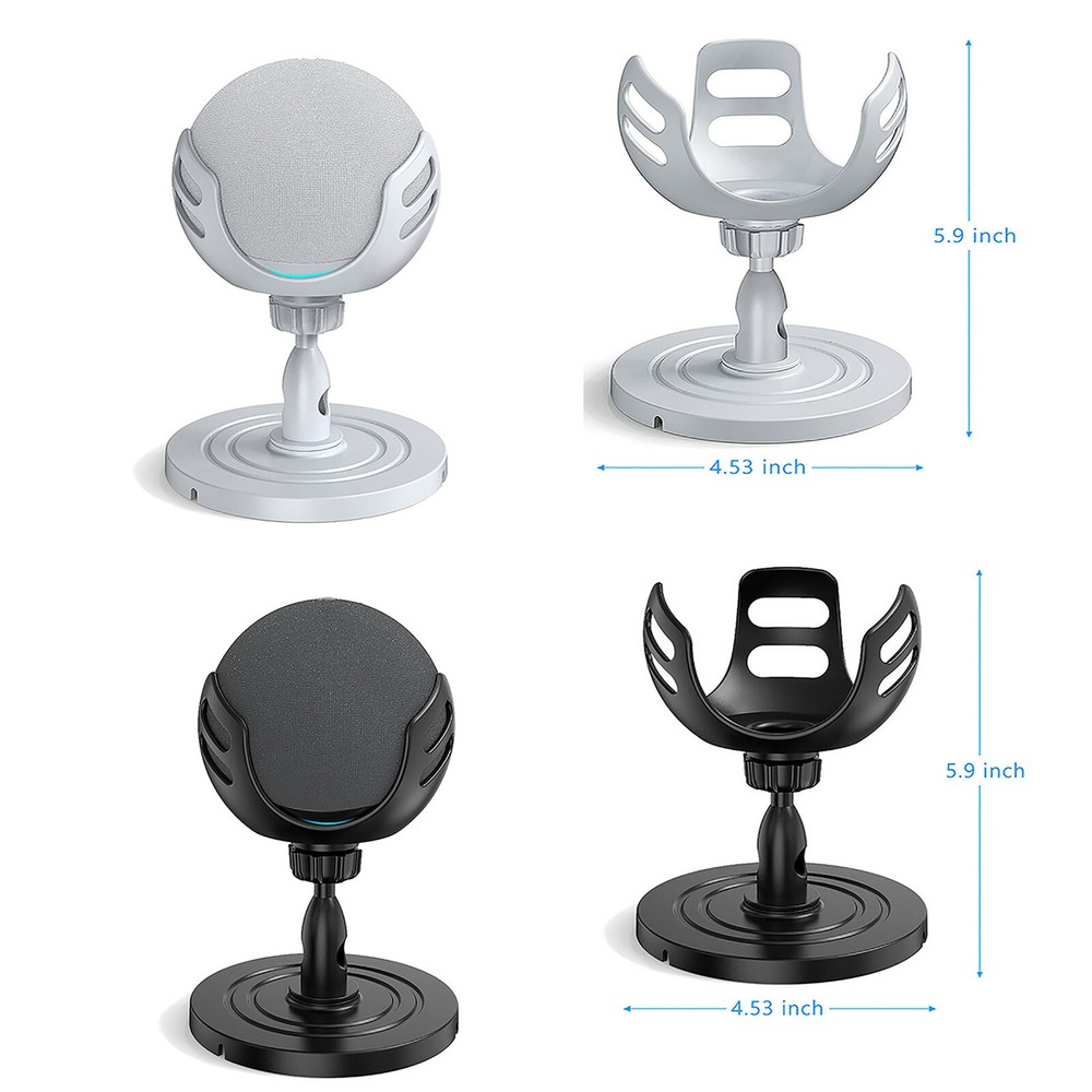 360° Rotation Table Bracket Stand Mount Holder For ECHO DOT 4 Homepod Mini Set