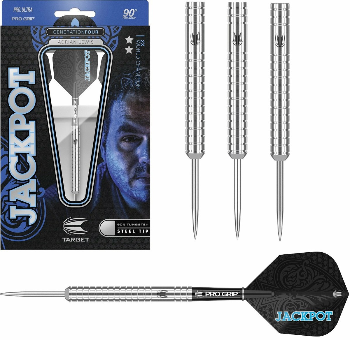ダーツ TARGET ADRIAN LEWIS GEN-4 Target Darts Adrian Lewis Gen 4 22G 90% Tungsten Steel Tip