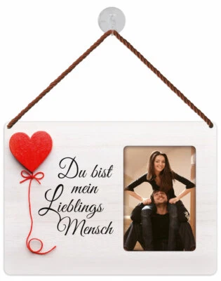 BLECHWAREN FABRIK BRAUNSCHWEIG GMBH Kult Rahmen BlechschiId - Du mein Lieblingsmensch - 25x18 cm Bilderrahmen KR007