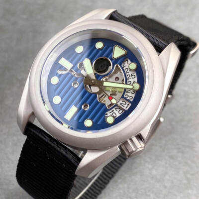 Tandorio 40mm 20atm NH35 Watch for Men Sapphire Hollow Skeleton Dial 3.8 Crown