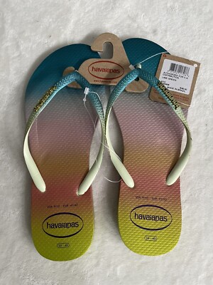 Havaianas Slim Gradient Sunset Flip Flop Sandal Lime Green  display picture 1