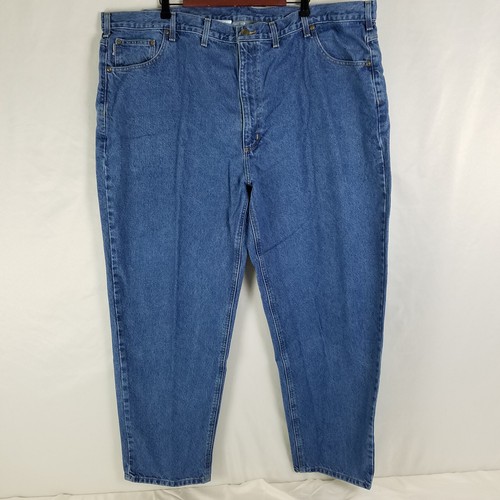 Carhartt Jeans Mens 50 x 32 Actual W48 x L30.5 Relaxed Straight Leg Blue Denim