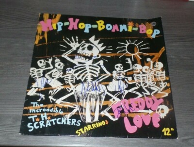 Die Toten Hosen, original signed Vinyl/LP *Hip Hop Bommi Bop* + LP  (L2M)