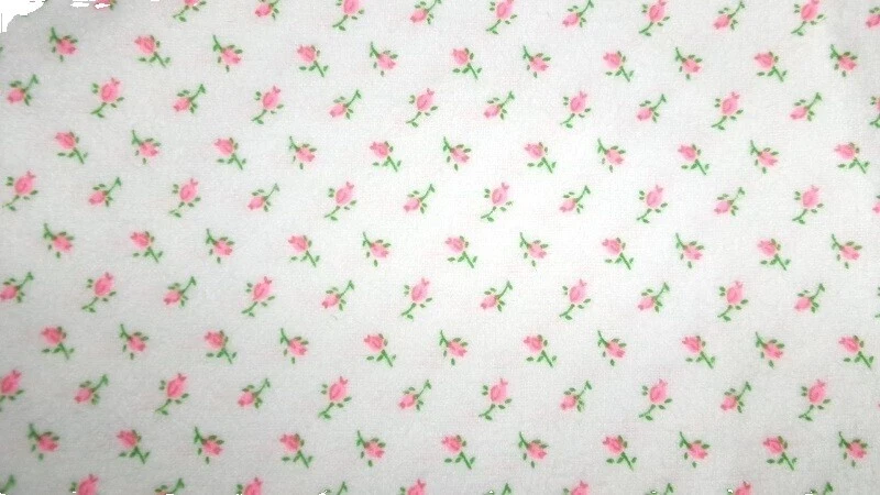 Géneros artesanales Floral Blanca De Franela