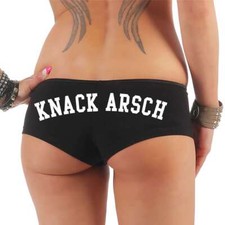 Frauen Hotpants Panty mit Spruch Knackarsch Sprüche sexy Gag Geschenk Freundin