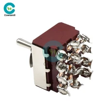 5PCS Toggle Switch E-TEN(A) Precision Button Switch 250V 16A 12Pin On Off Switch