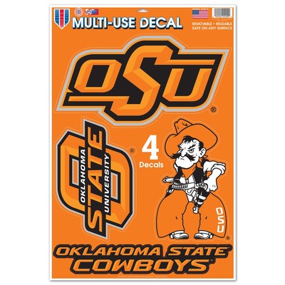 OKLAHOMA STATE COWBOYS MACBOOK LAPTOP MULTI USE REMOVABLE REUSABLE DECALS NEW