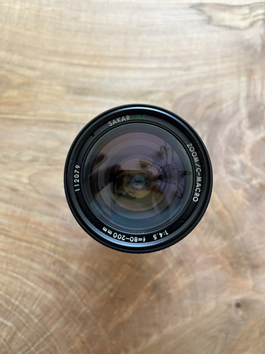 SAKAR MC ZOOM/C-MACRO 1:4.5 f=80-200mm CAMERA LENS With Lens Cap
