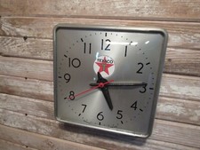 Vintage TEXACO Simplex Electric Clock Metal - Industrial Man cave, Gas Station!